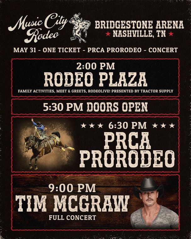 Event schedule artwork for May 31